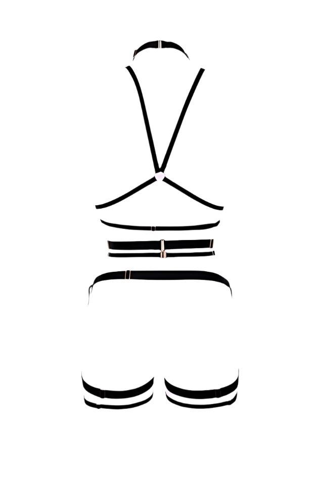 Emmeline leather body harness