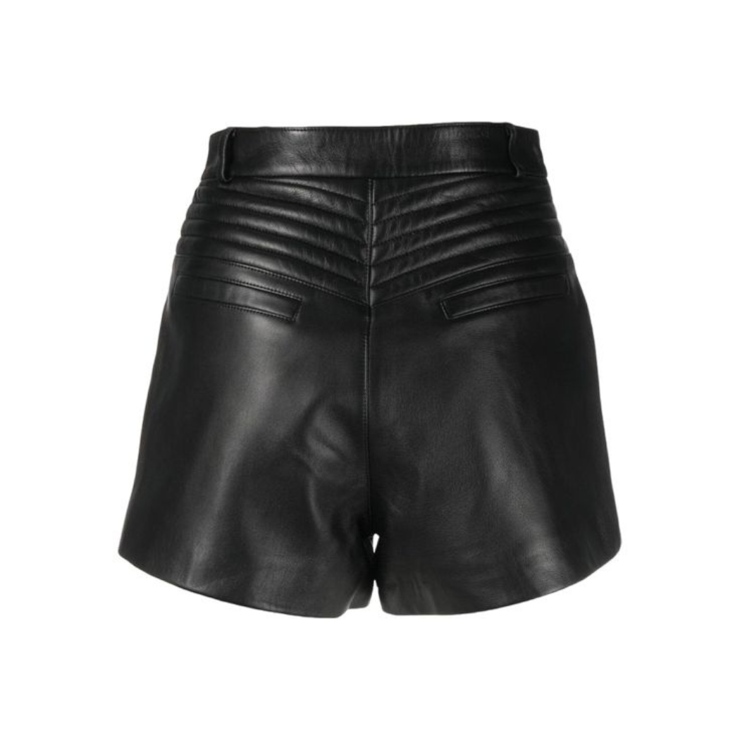Black Leather Shorts Women