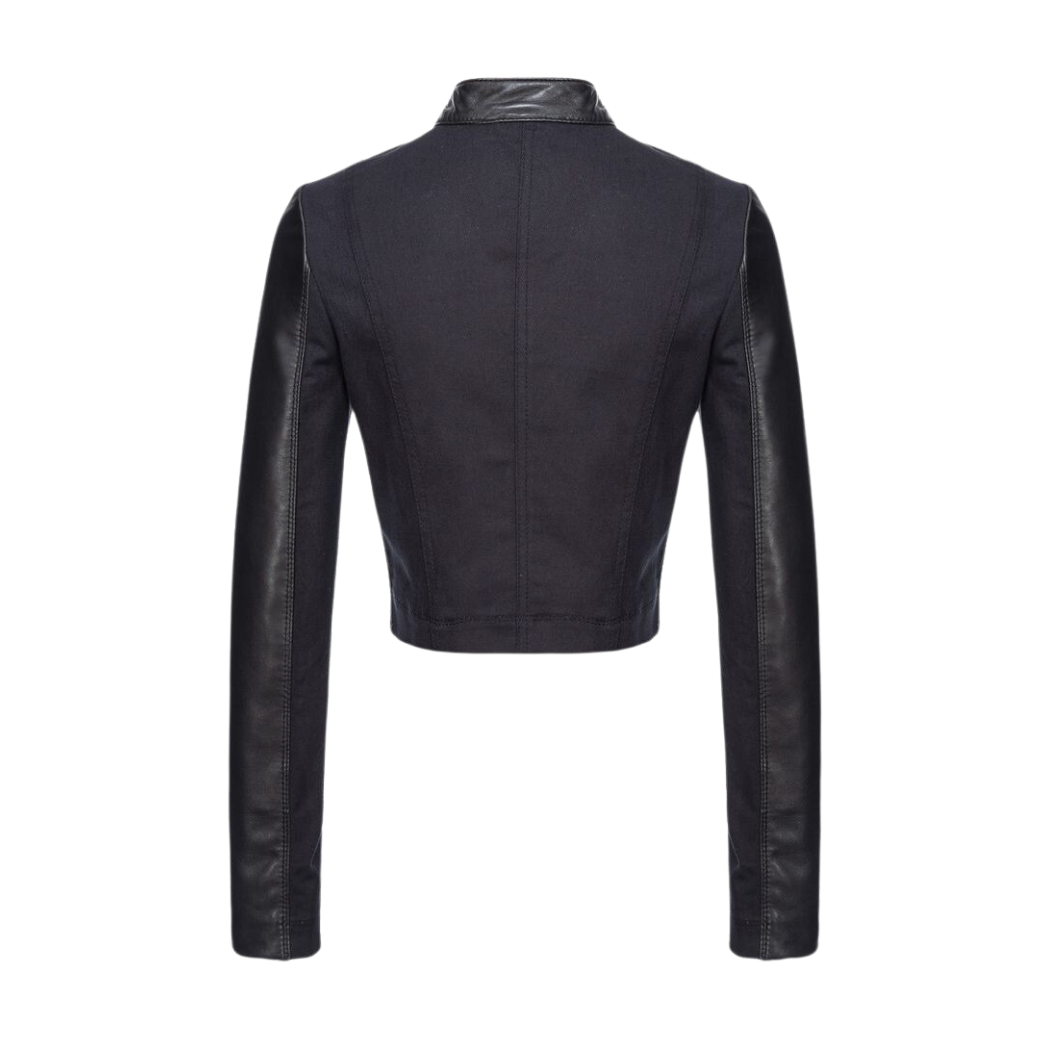 Channel Y2K vibes with our Genuine Leather Jacket featuring a waist-hugging design. Perfect for the Y2K aesthetic, this jacket boasts a YKK zipper closure in the front. Shop now and add a nostalgic touch to your wardrobe!