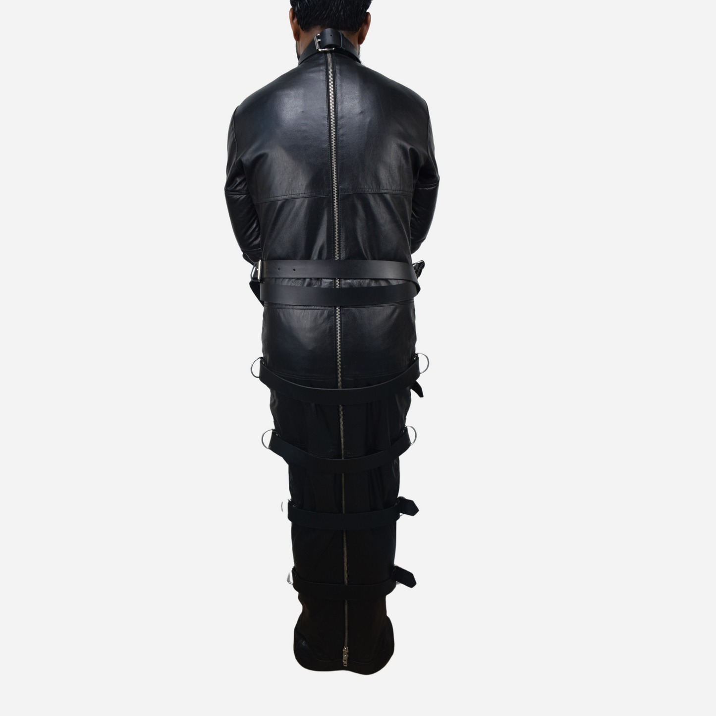 Our premium leather sleepsack, featuring a detachable hood, adjustable fit.
