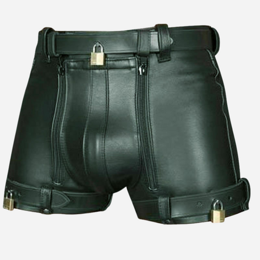 Discover the perfect blend of style and comfort with our premium real leather shorts. Crafted from genuine leather, these shorts offer a luxurious feel and durable design. Ideal for both men and women, our collection features versatile options for any occasion. Shop now for high-quality, fashionable leather shorts that make a statement.