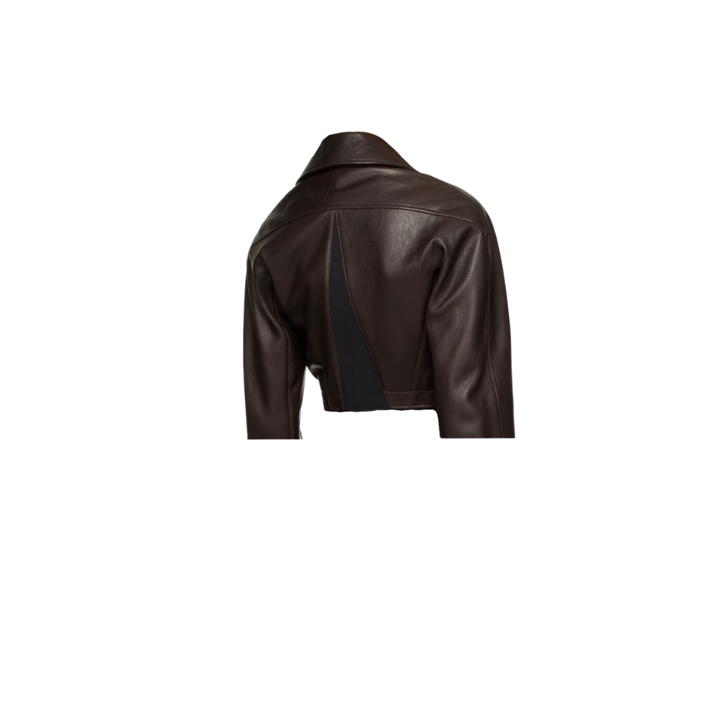 Discover chic sophistication with our Cropped Jacket in premium brown genuine leather. Featuring side pockets with YKK zipper closing and a lapel collar, this versatile piece is perfect for any occasion. Elevate your style effortlessly with this contemporary staple. high quality craftsmanship & handcrafted