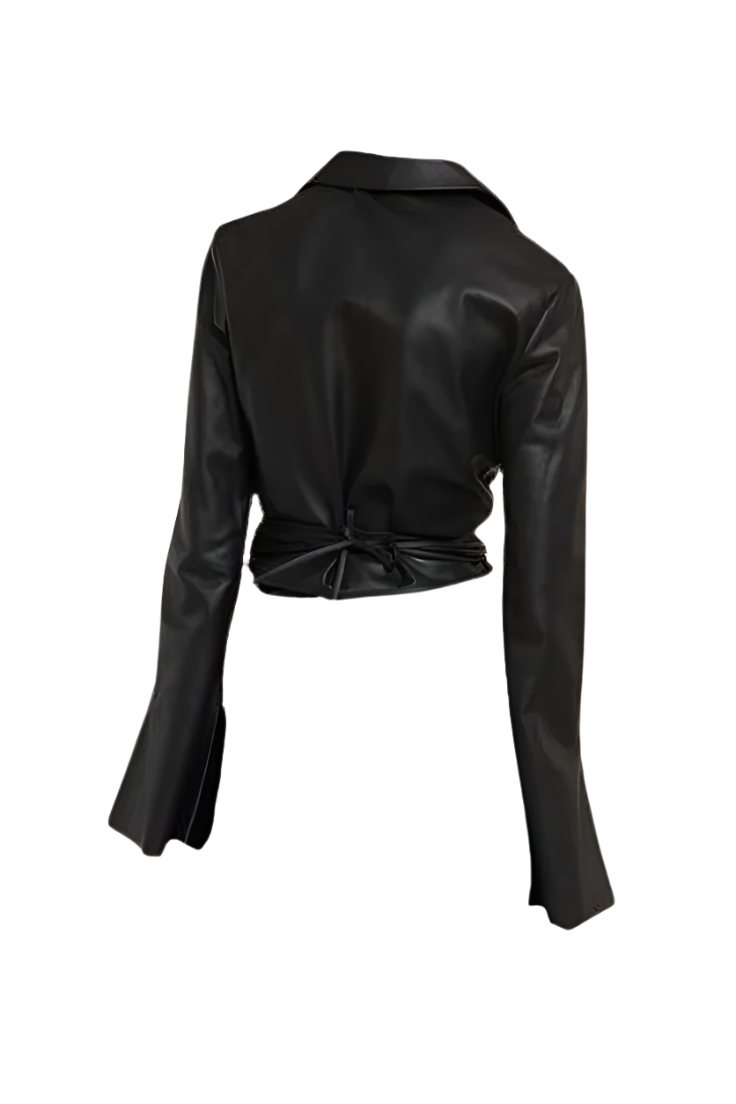 Clara flared sleeves button up wrap top