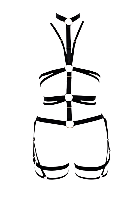 Emmeline leather body harness