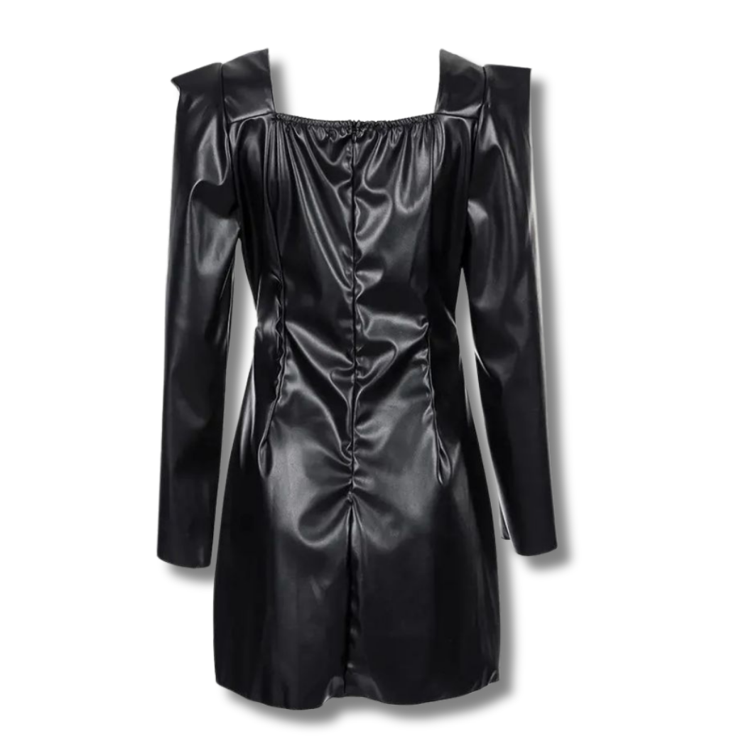 Prudence Wrap Leather Dress