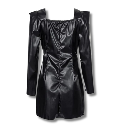 Prudence Wrap Leather Dress