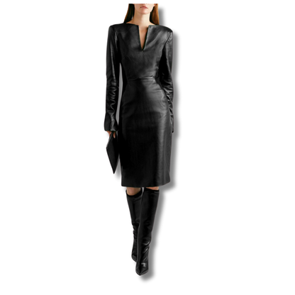 Amaris Midi Leather Dress