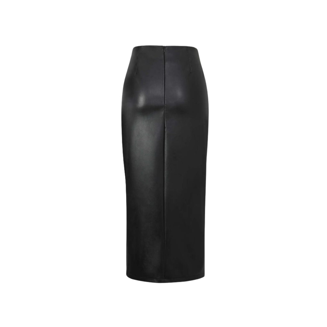 Our anne genuine leather silt leather skirt is Constructed from durable, high-quality leather for a luxurious feel and lasting wear. Our leather skirt has a Versatile design perfect for both casual and formal occasions