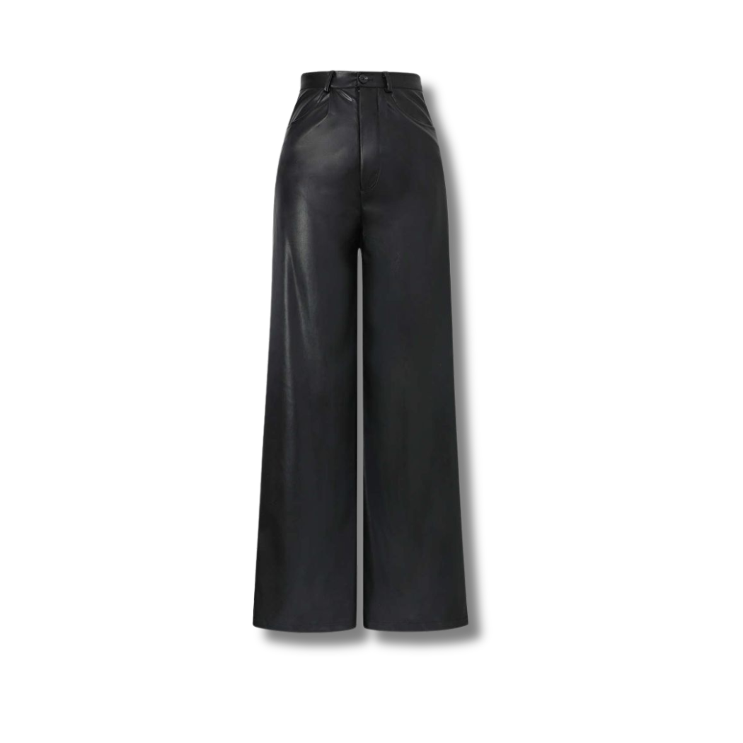 Luxurious Wide Leg Leather Pants Women | staple leather pants – Lilibet ...
