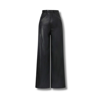 Our Wide Leg leather pants. Crafted from luxurious leather, classic silhouette, perfect for fashion-forward women to make a statement. offers a flattering fit, sophistication and edgy charm, making them a versatile addition to wardrobe. wear on casual day out or chic evening. premium quality and trendy design, wardrobe staple.