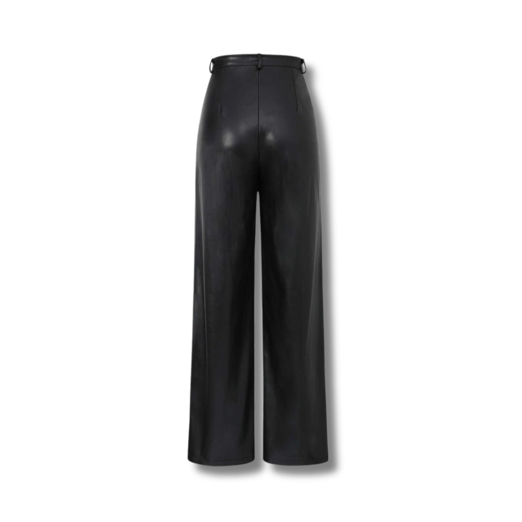 Luxurious Wide Leg Leather Pants Women | staple leather pants – Lilibet ...