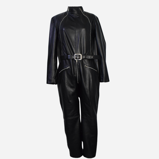 Our Genuine Leather Catsuit—premium leather, sleek design, and comfort for bold, edgy fashion statements.