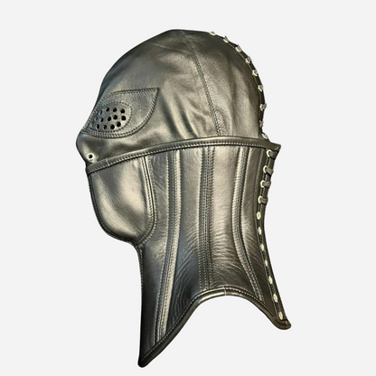 Marco Leather Hood Mask with Posture Collar