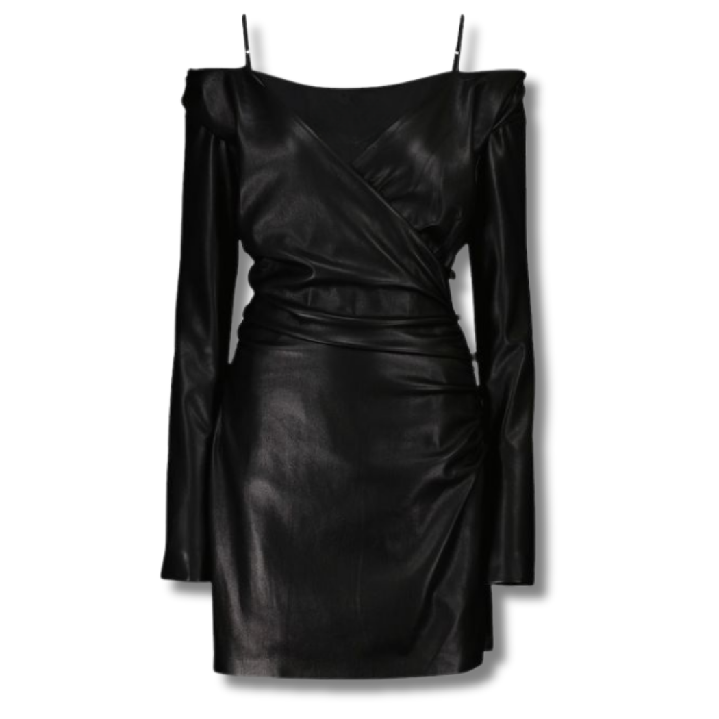 black Leather Dress women