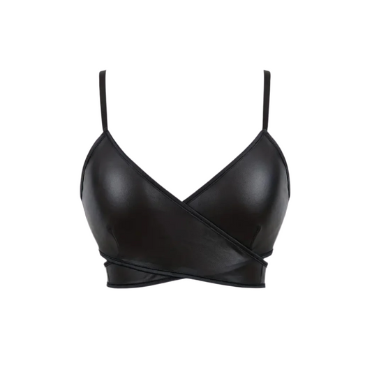 our Cassie Bralette Wrap-On leather Top crafted from genuine leather. Premium stitching ensures durability, while professional cut guarantees a flattering fit. Soft, comfortable, and chic, perfect for all-day wear. A perfect summer top 