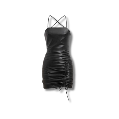 Black Leather dress women