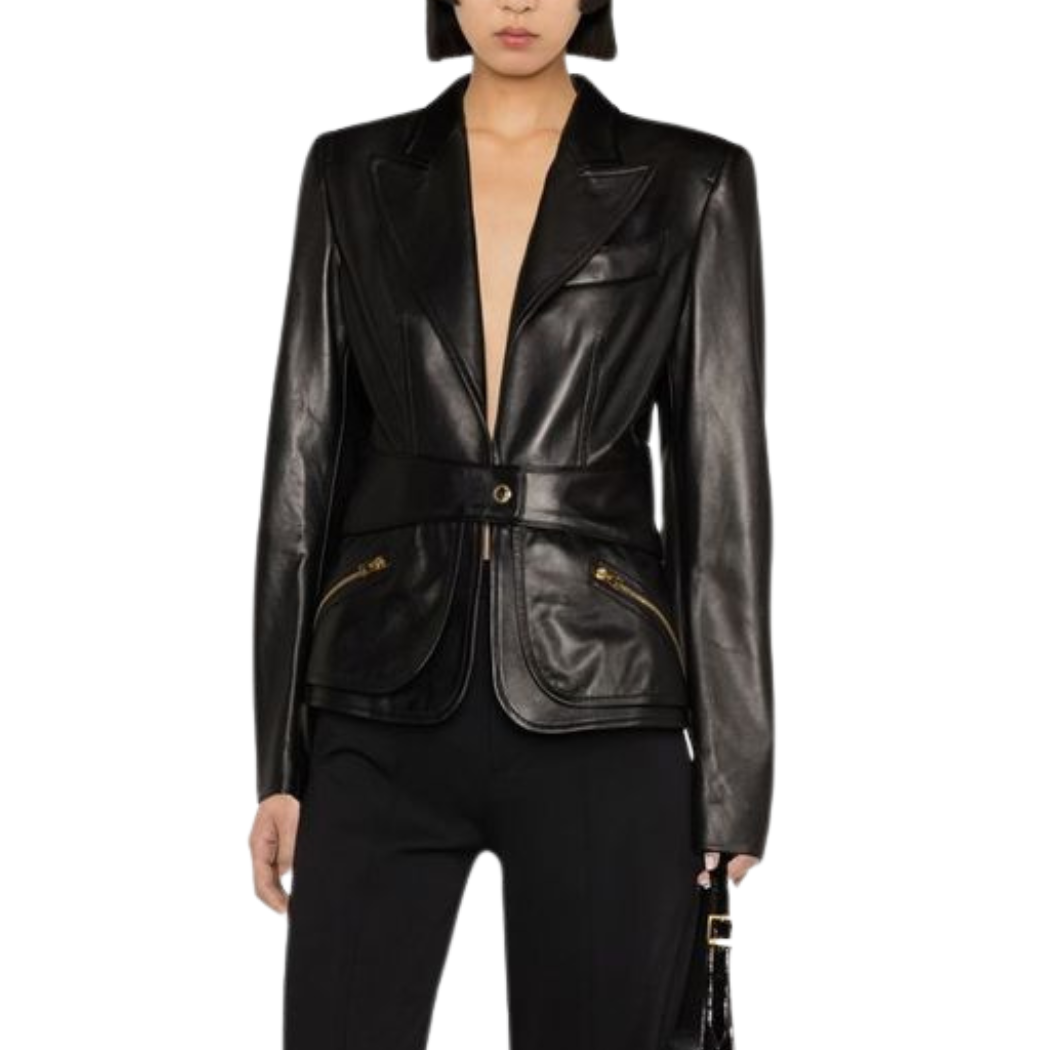 Leather Blazer Women